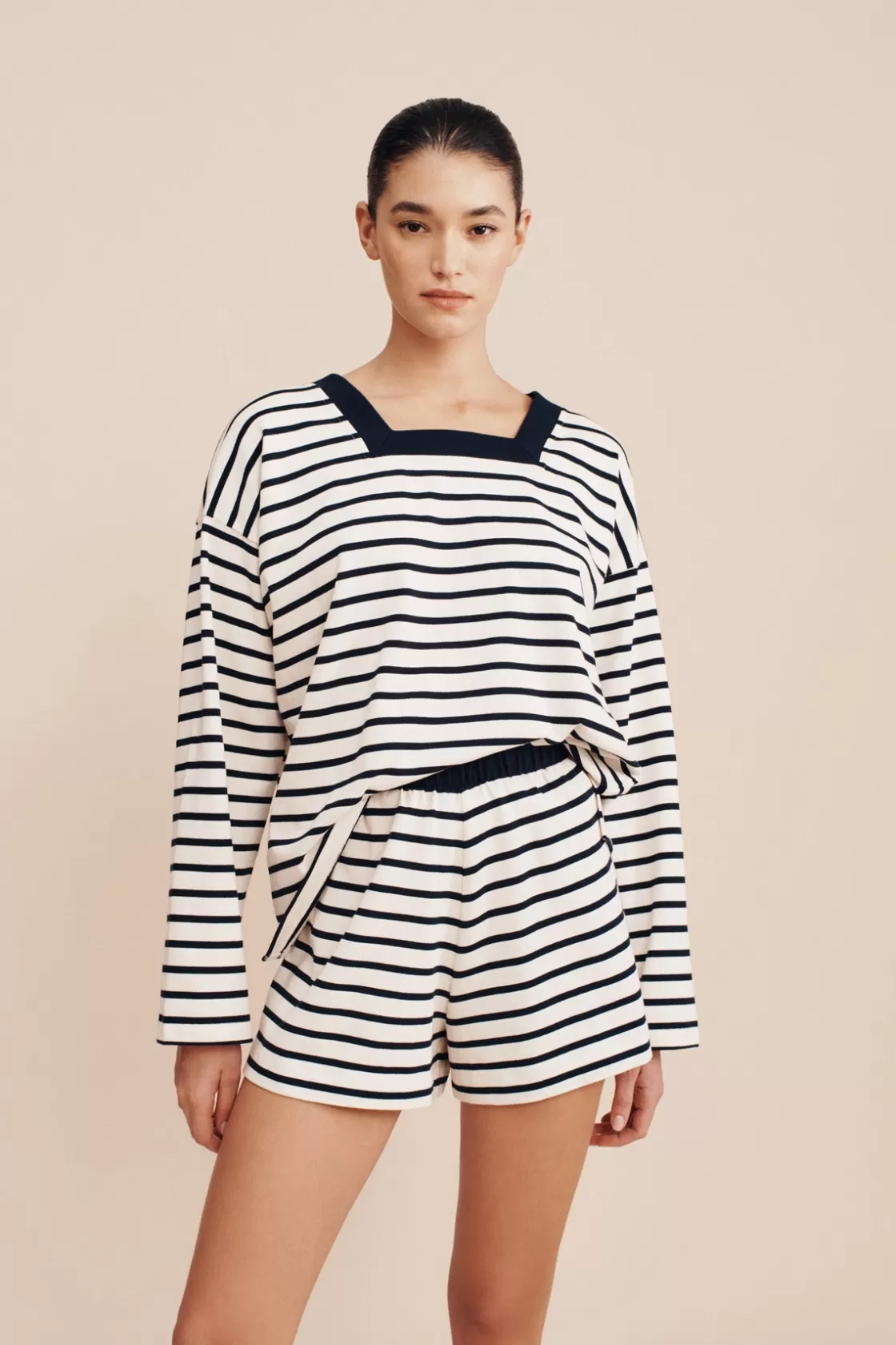 POSSE ARCHIE SHORT - NAVY STRIPE