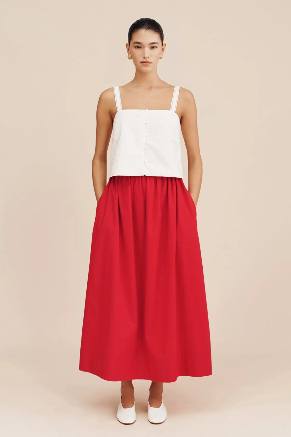 POSSE BERYL CAMI - VINTAGE WHITE