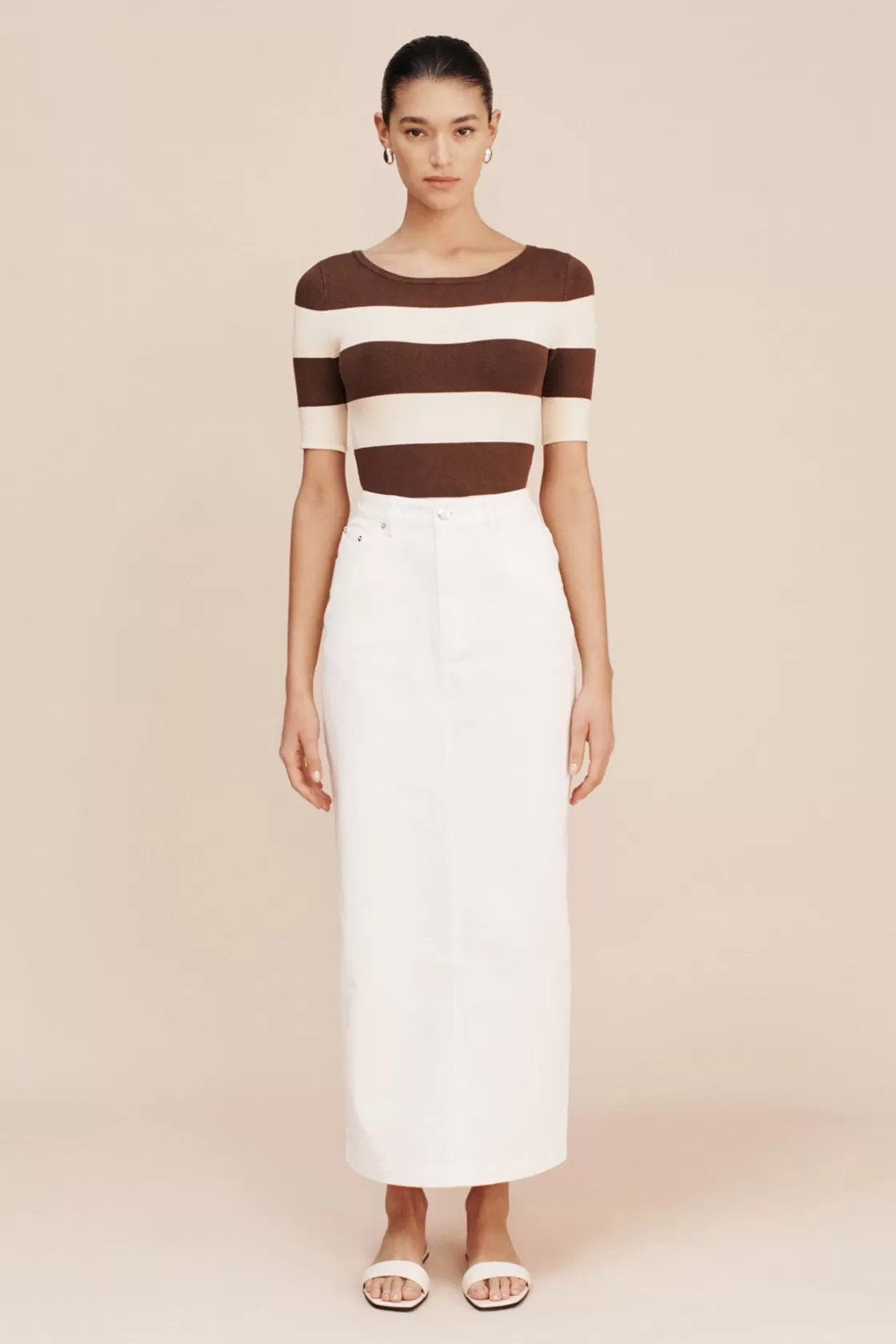 POSSE HARVEY SKIRT - VINTAGE WHITE