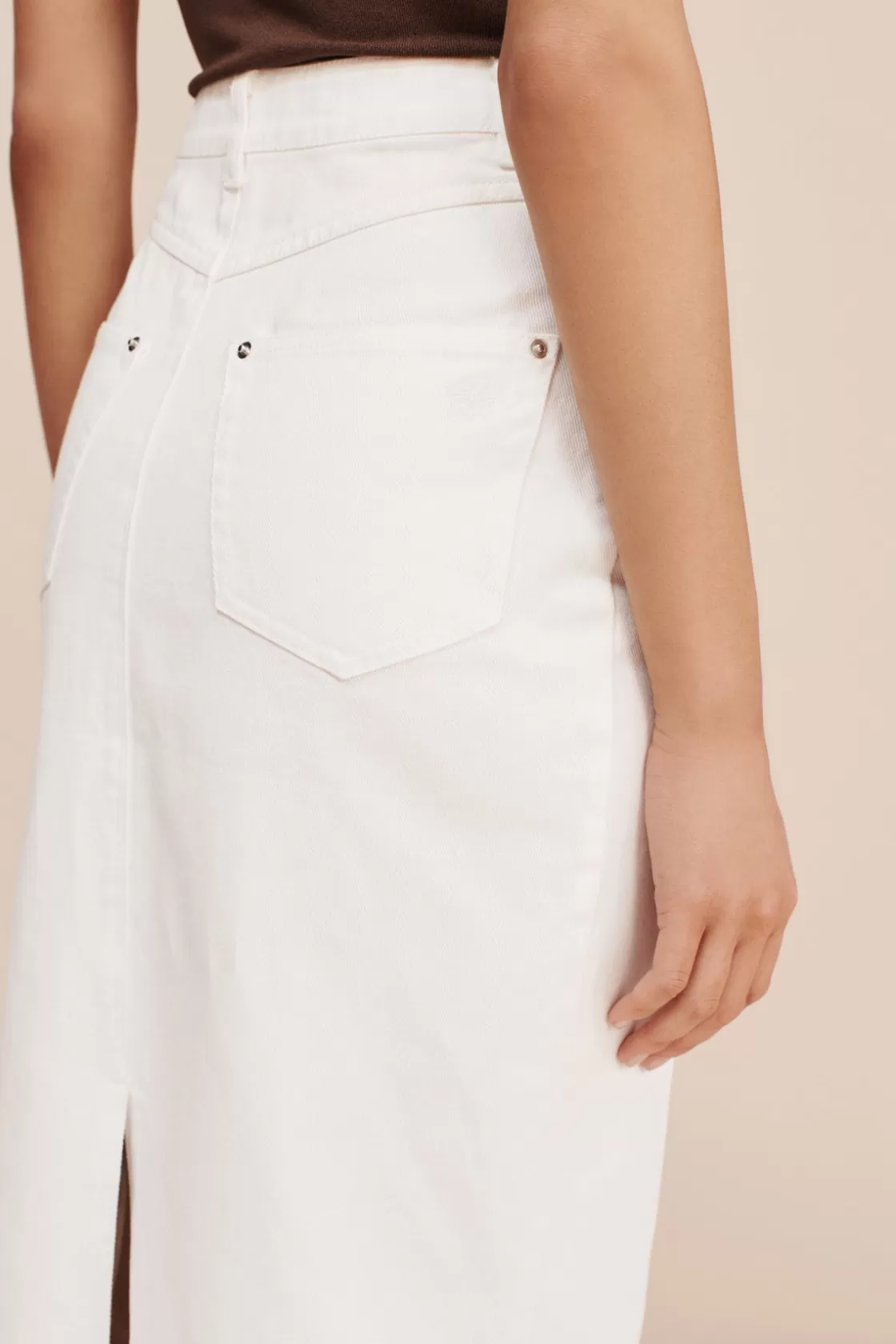 POSSE HARVEY SKIRT - VINTAGE WHITE
