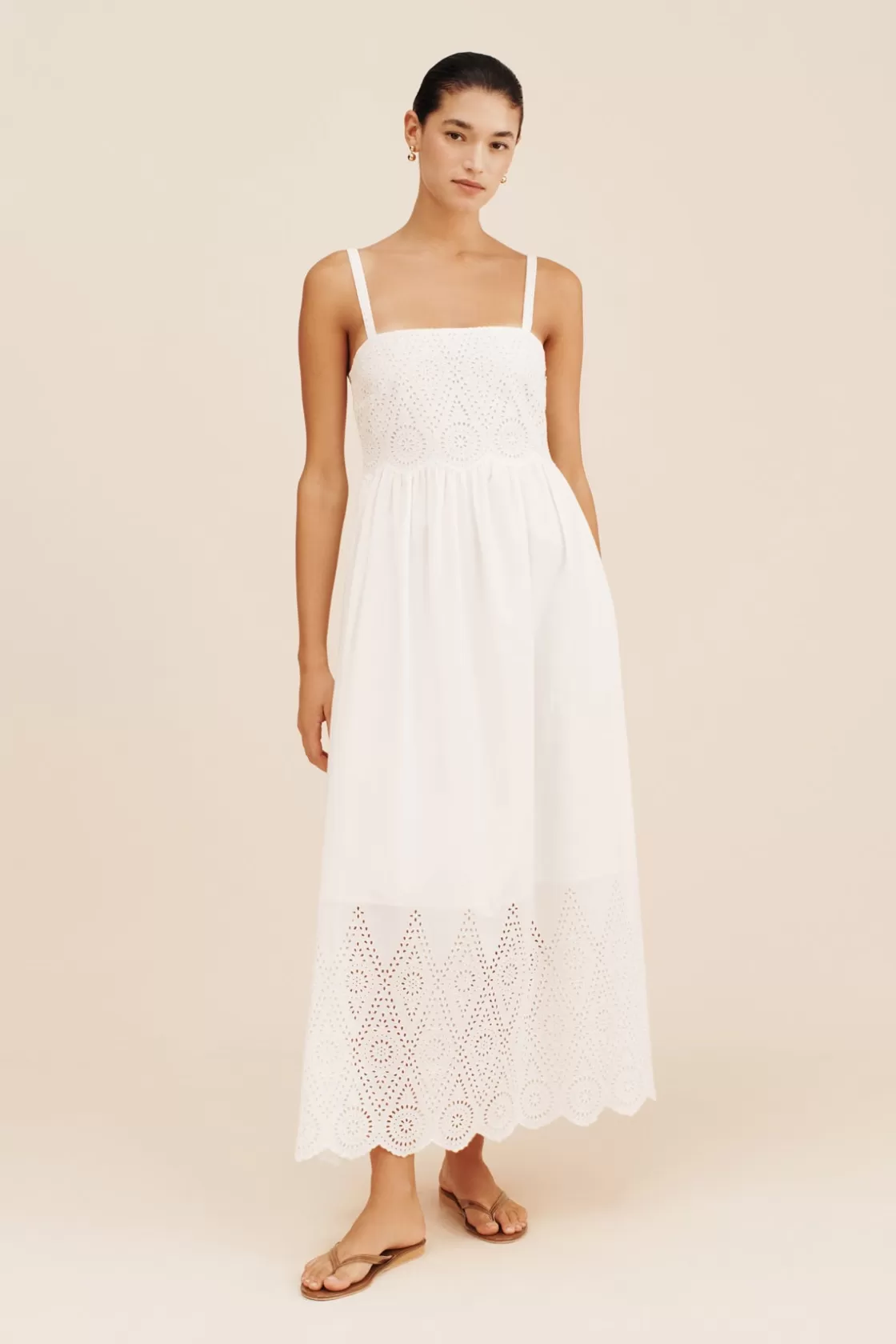 POSSE LOUISA DRESS - VINTAGE WHITE