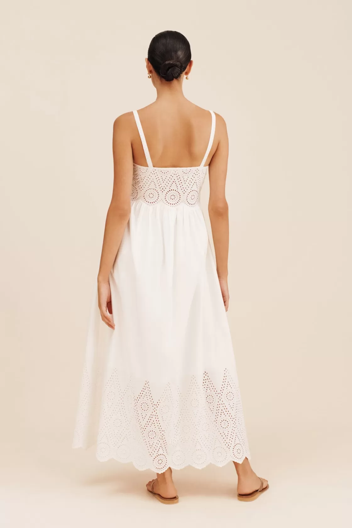 POSSE LOUISA DRESS - VINTAGE WHITE