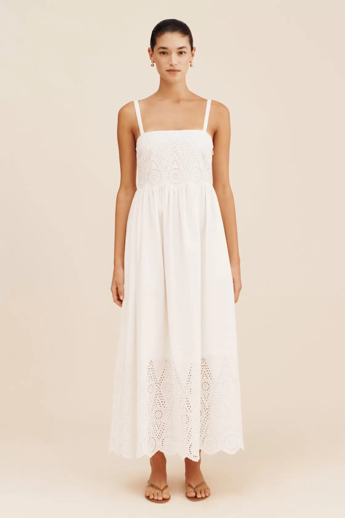 POSSE LOUISA DRESS - VINTAGE WHITE
