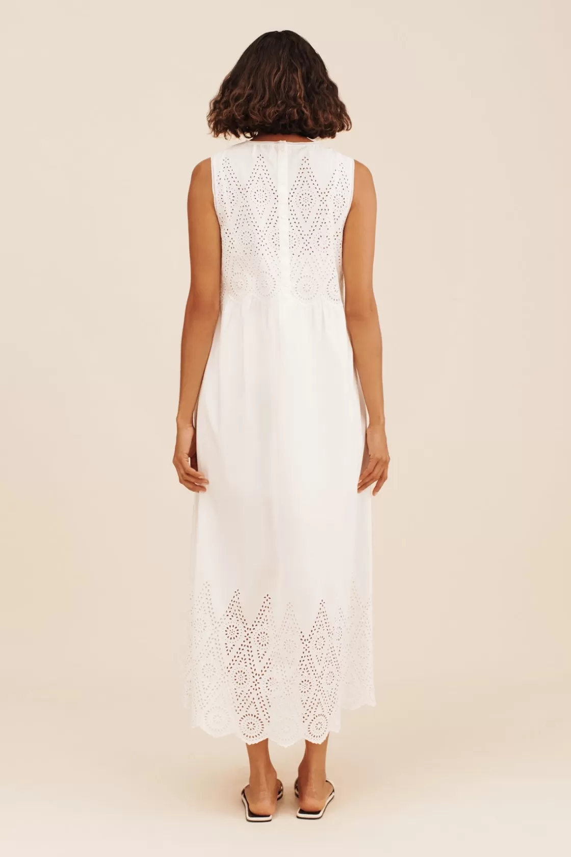 POSSE LOUISA SHIFT DRESS - VINTAGE WHITE