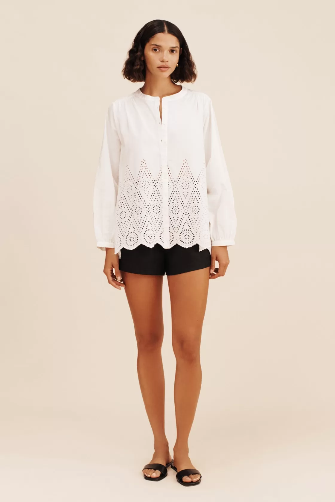 POSSE LOUISA SHIRT - VINTAGE WHITE