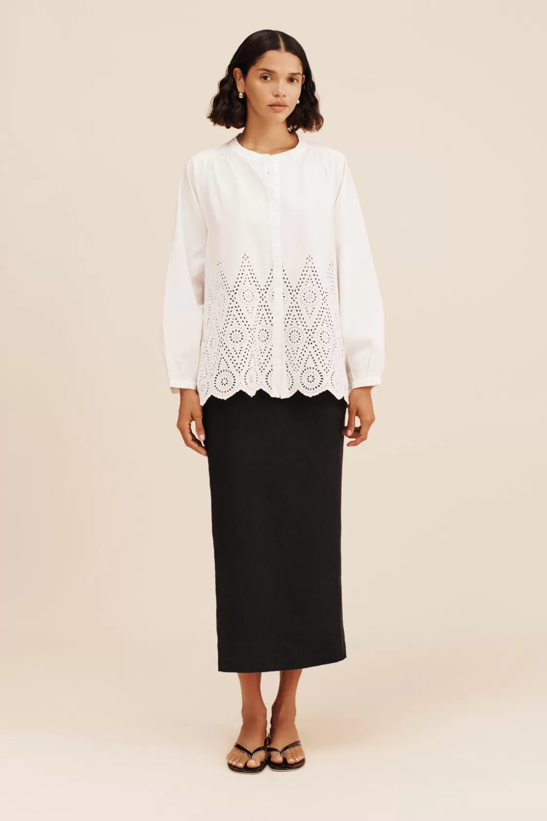 POSSE LOUISA SHIRT - VINTAGE WHITE