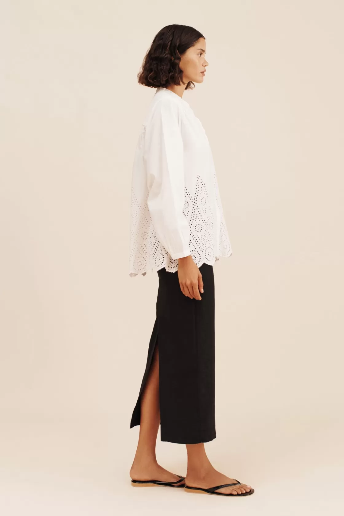 POSSE LOUISA SHIRT - VINTAGE WHITE