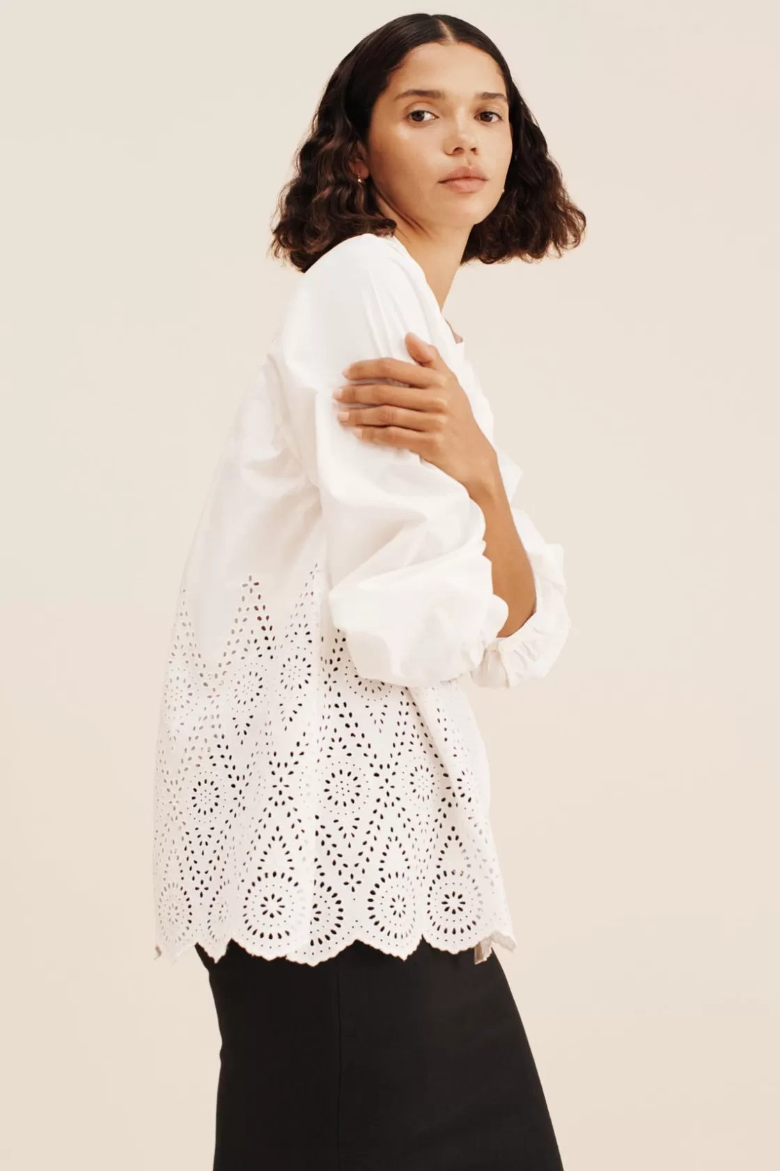 POSSE LOUISA SHIRT - VINTAGE WHITE