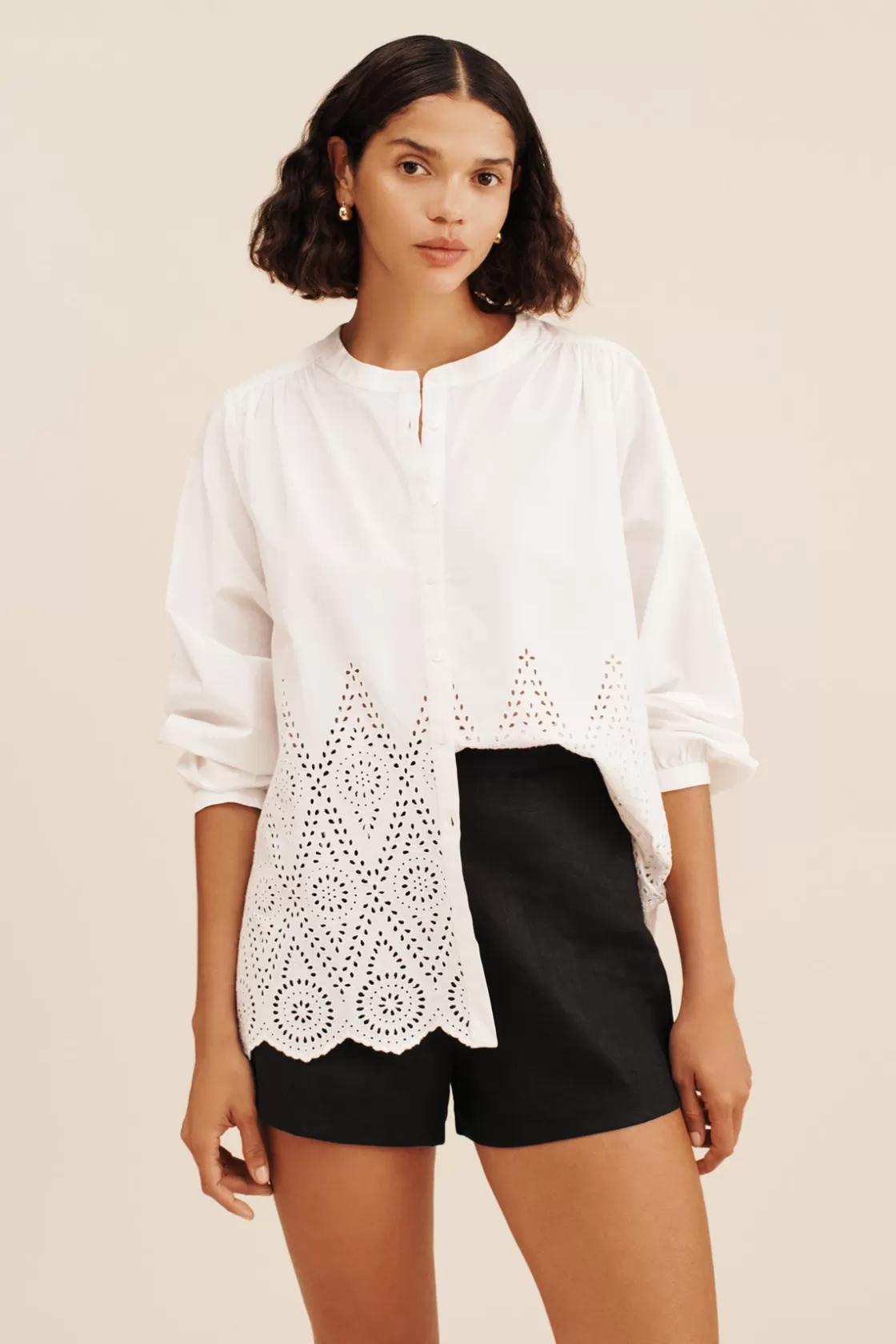 POSSE LOUISA SHIRT - VINTAGE WHITE