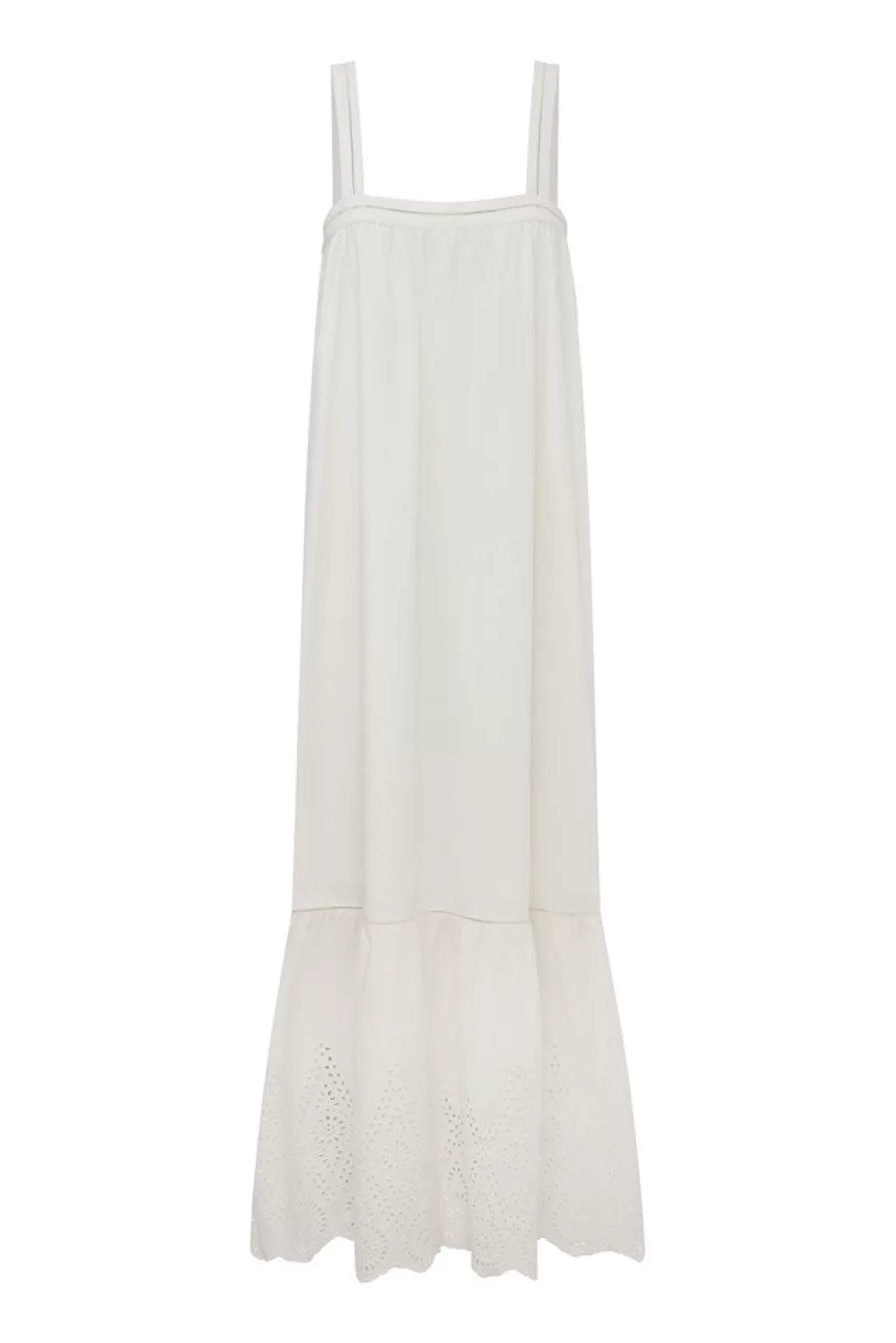 POSSE LOUISA TIE DRESS - VINTAGE WHITE