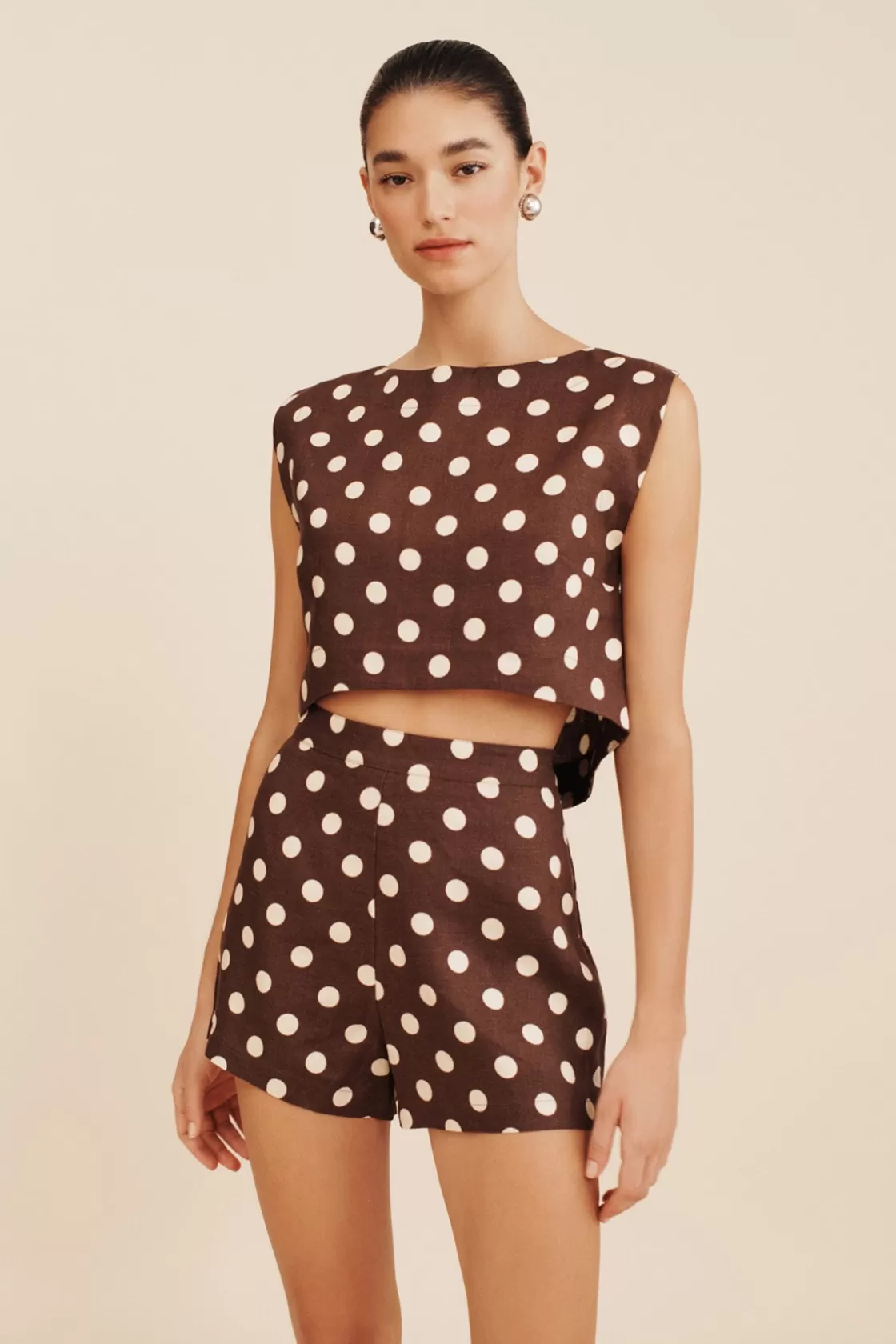 POSSE MARTINA CROP TOP - POLKA DOT