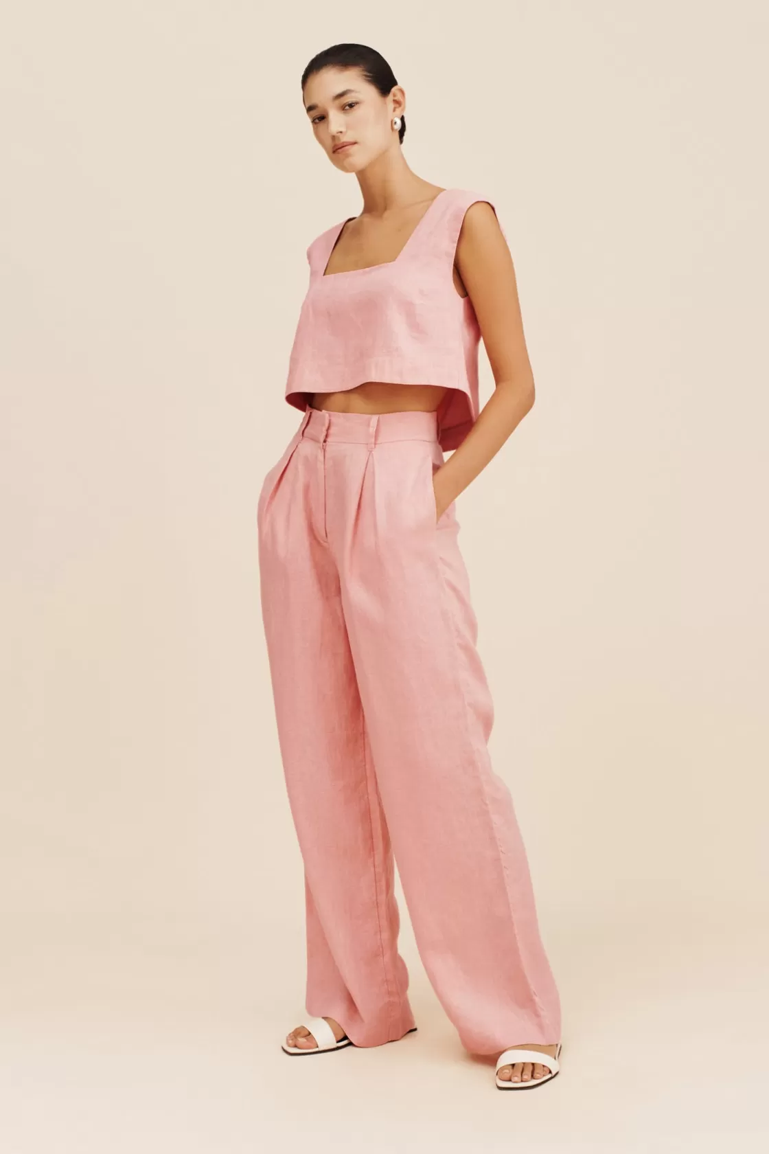 POSSE PRESLEY TROUSER - PINK SALT