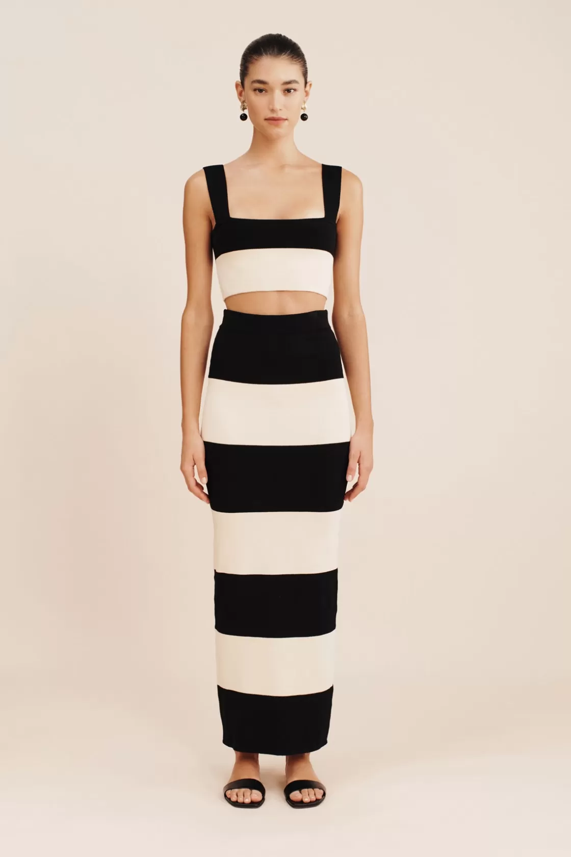 POSSE THEO SKIRT - BLACK STRIPE