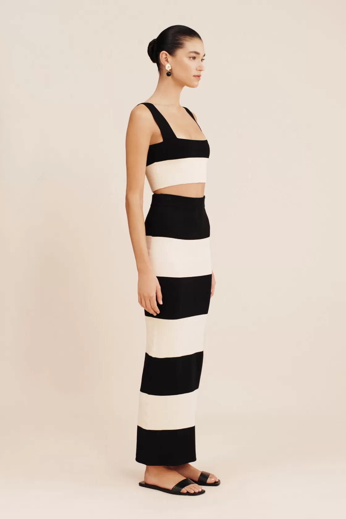 POSSE THEO SKIRT - BLACK STRIPE